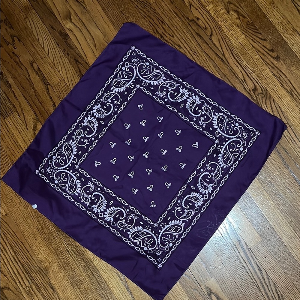 Purple Bandana with Paisley Design